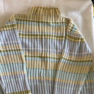 Liz Claiborne Multicolor Striped Turtleneck Sweater